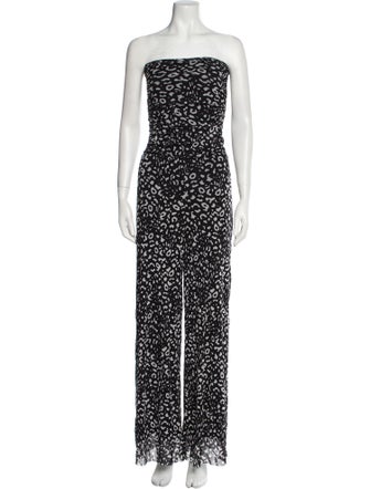 Fuzzi Printed Strapless Jumpsuit