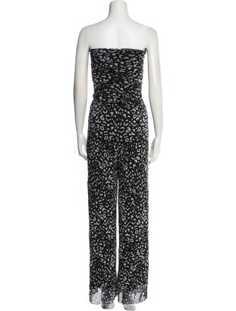 Fuzzi Printed Strapless Jumpsuit