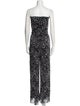 Fuzzi Printed Strapless Jumpsuit
