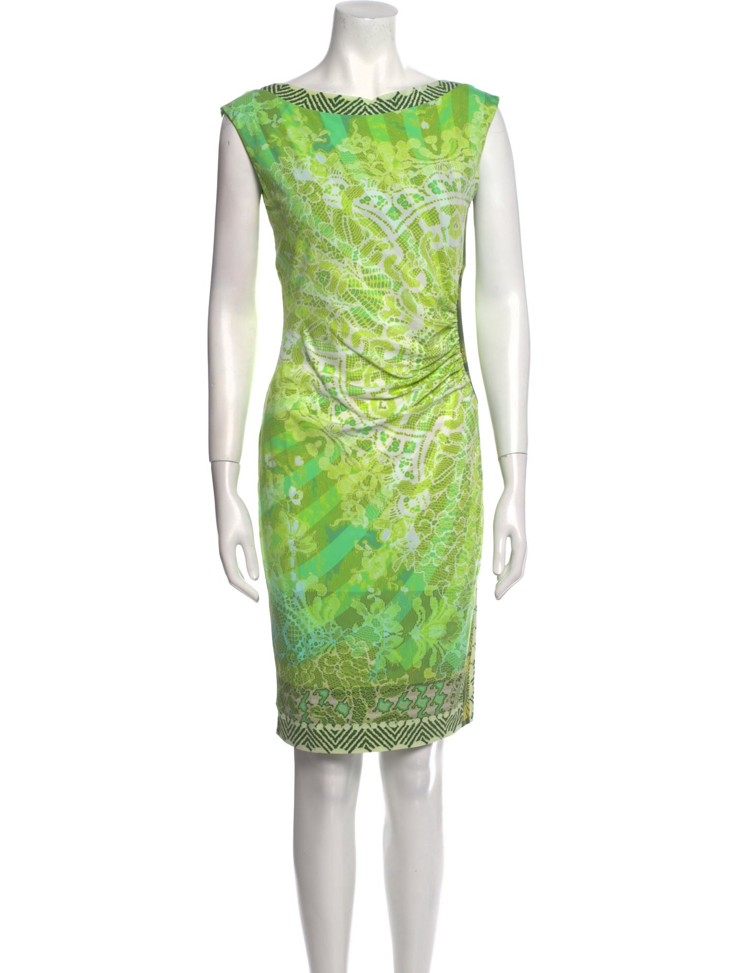 Fuzzi Printed Knee-Length Dress - Green Dresses, Clothing - WF328705 | The  RealReal