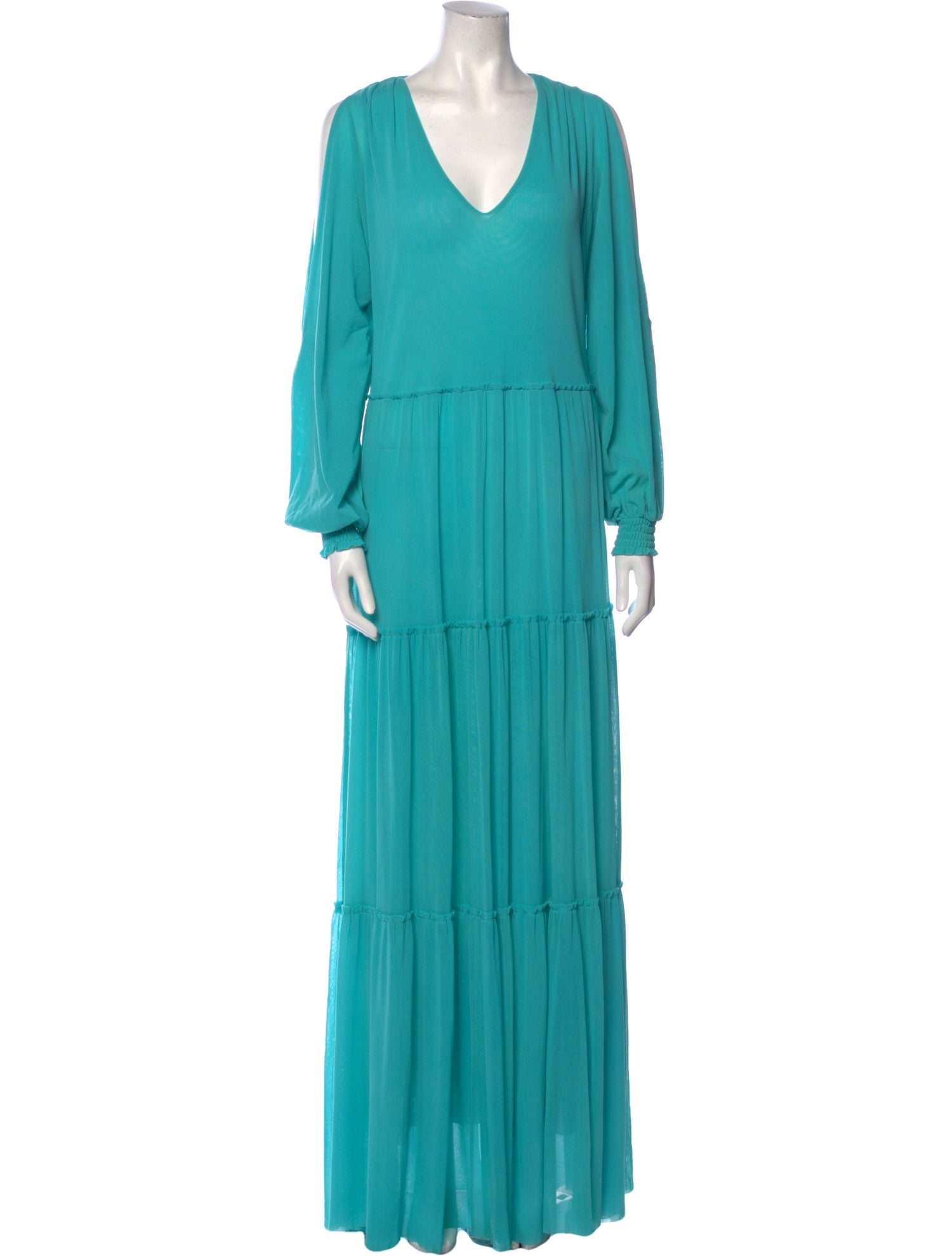 Fuzzi V-Neck Long Dress