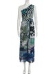 Fuzzi Printed One-Shoulder Jumpsuit