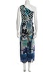 Fuzzi Printed One-Shoulder Jumpsuit