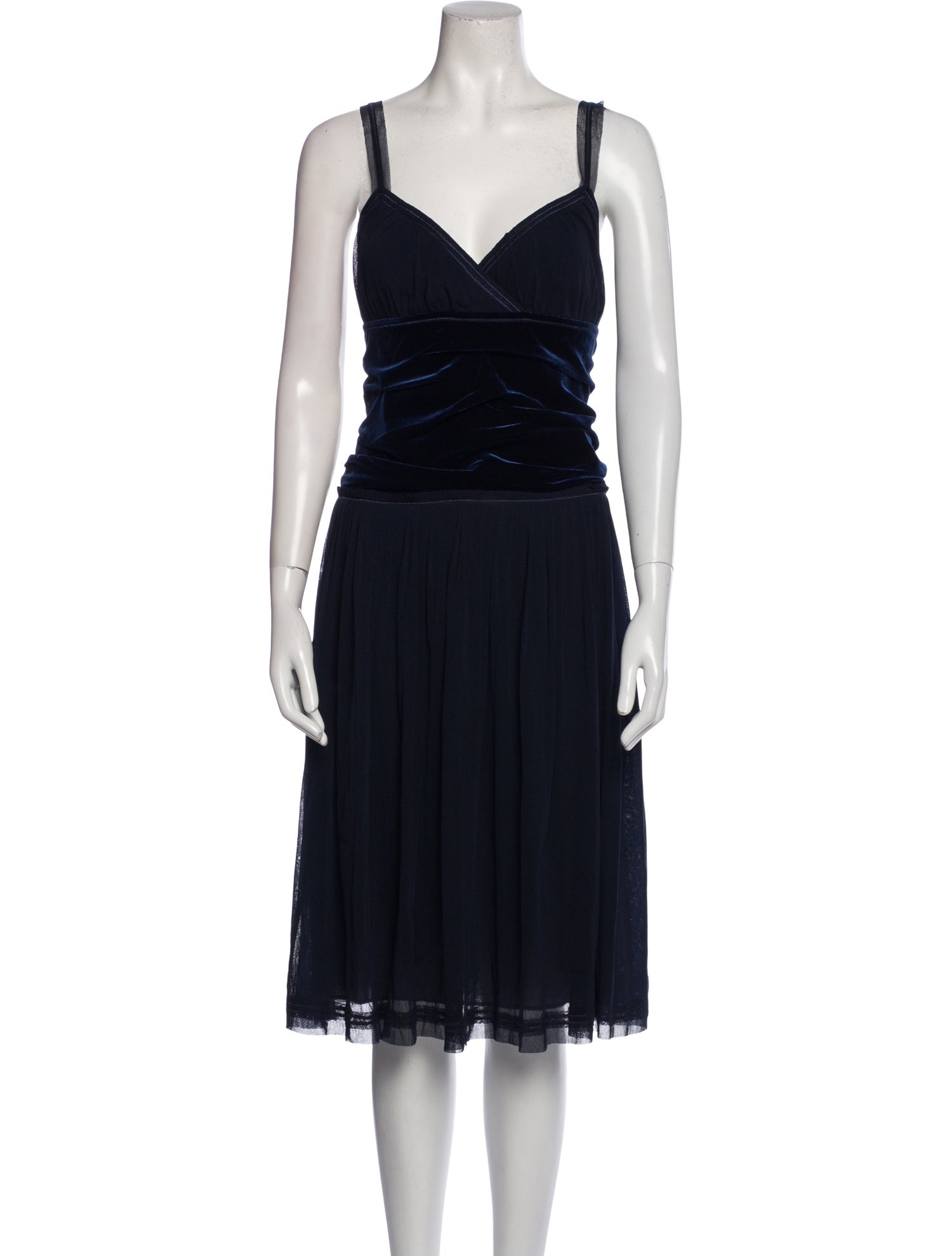 Fuzzi V-Neck Knee-Length Dress