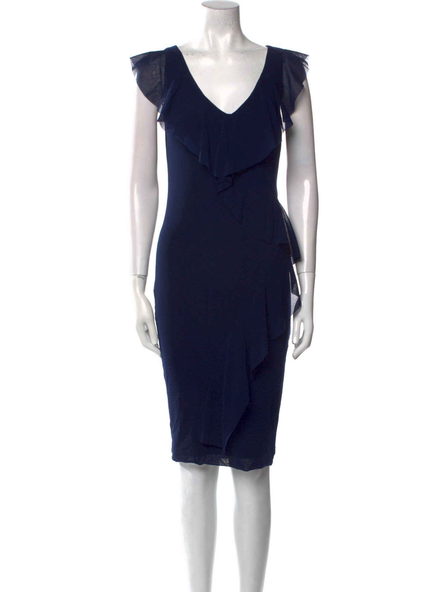 Fuzzi V-Neck Knee-Length Dress