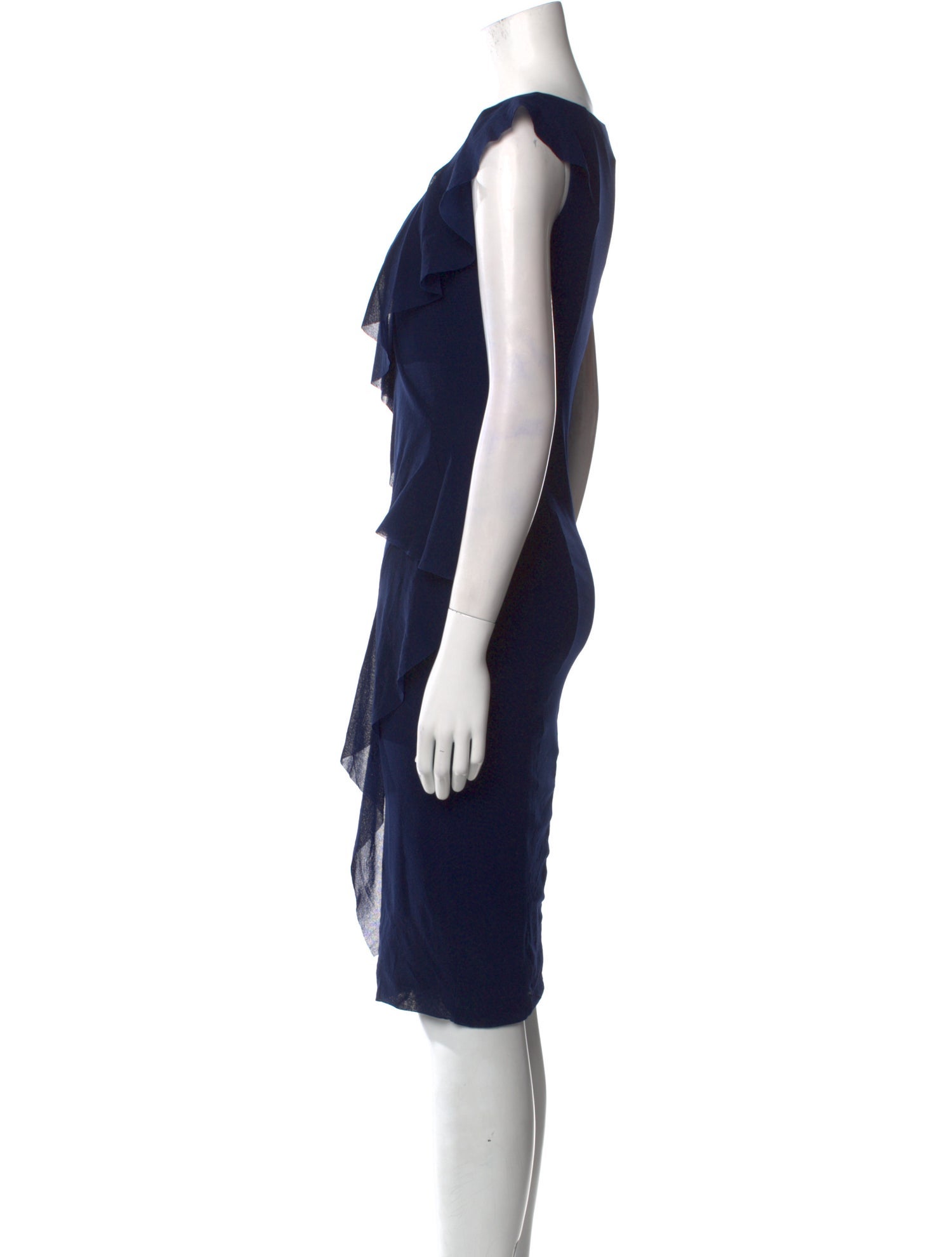 Fuzzi V-Neck Knee-Length Dress