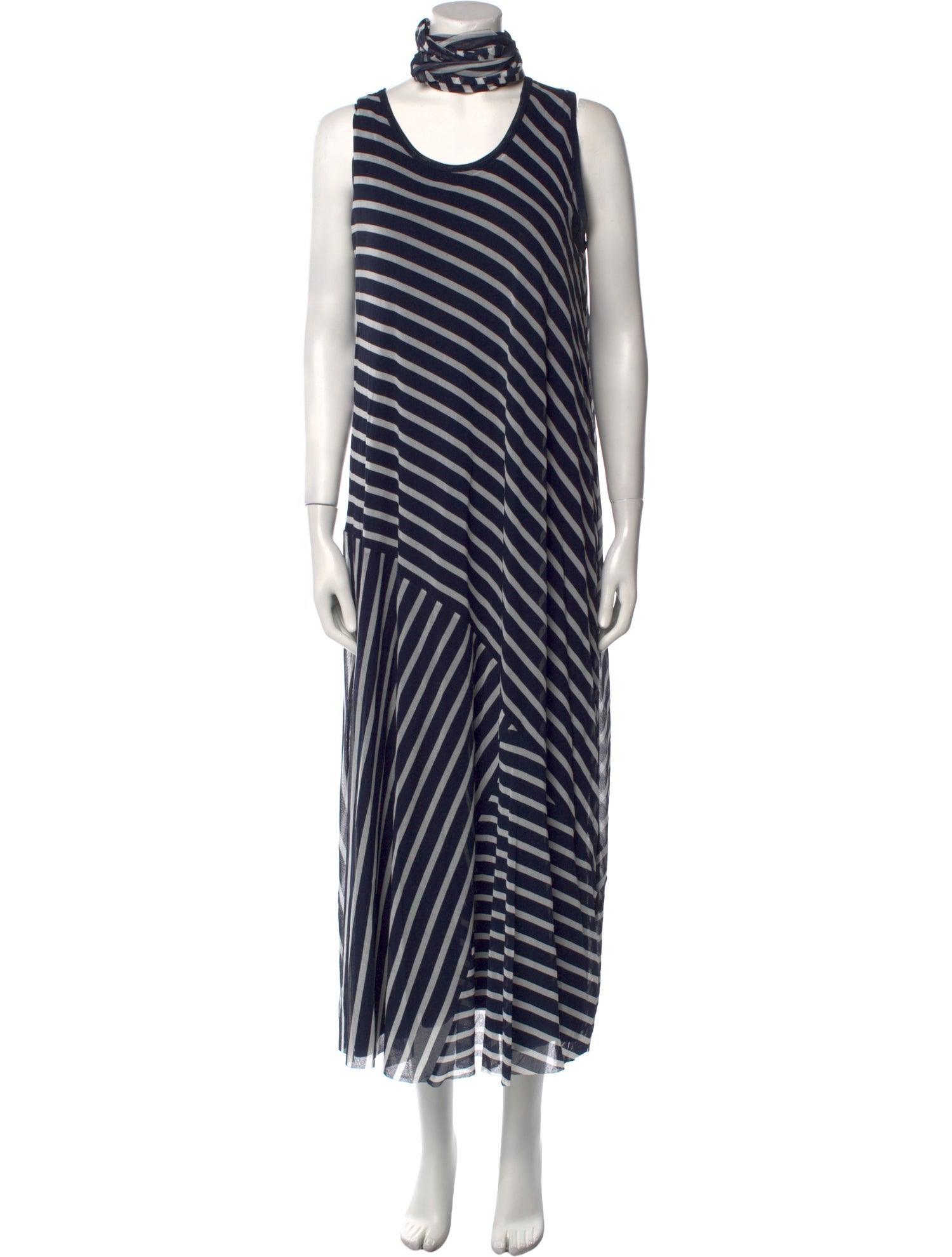 Fuzzi Striped Long Dress