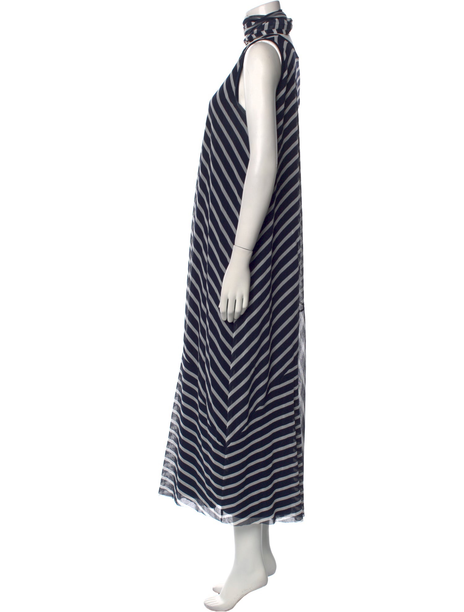 Fuzzi Striped Long Dress