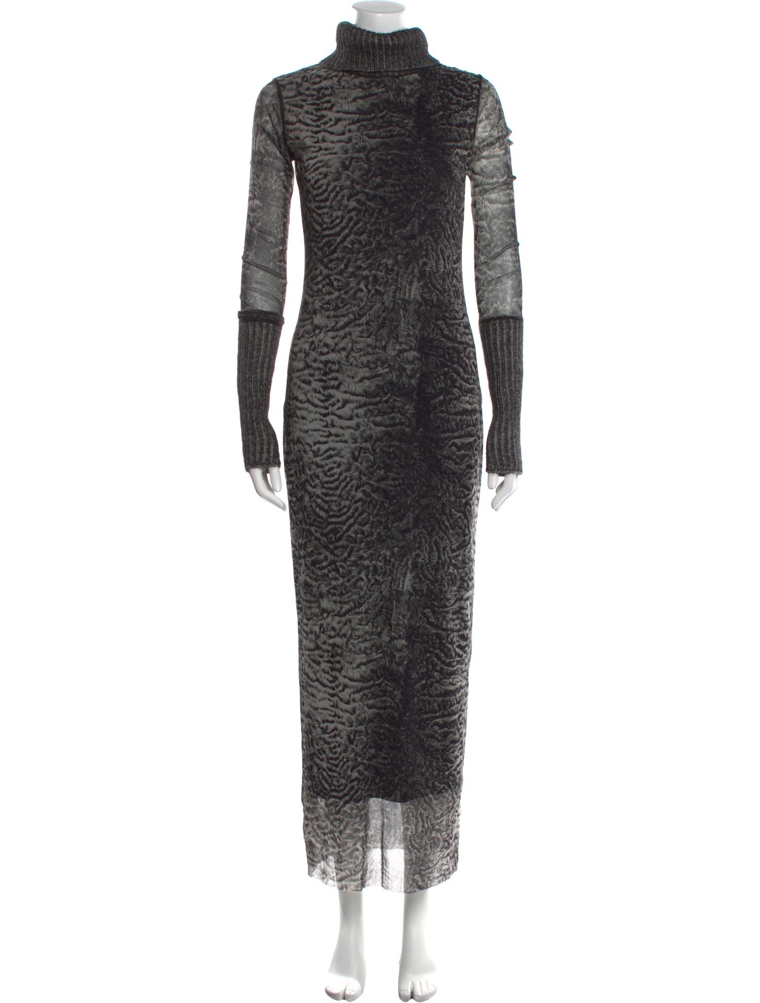 Fuzzi Animal Print Long Dress