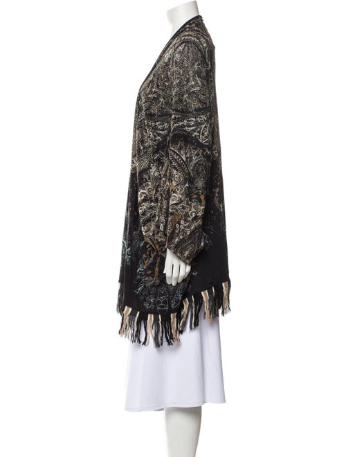 Fuzzi Printed Open Front Sweater