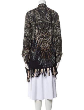 Fuzzi Printed Open Front Sweater