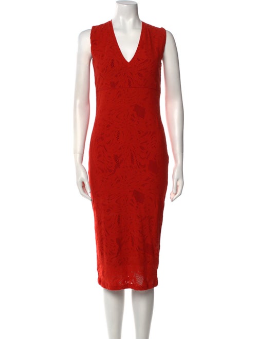 Fuzzi Lace Pattern Midi Length Dress