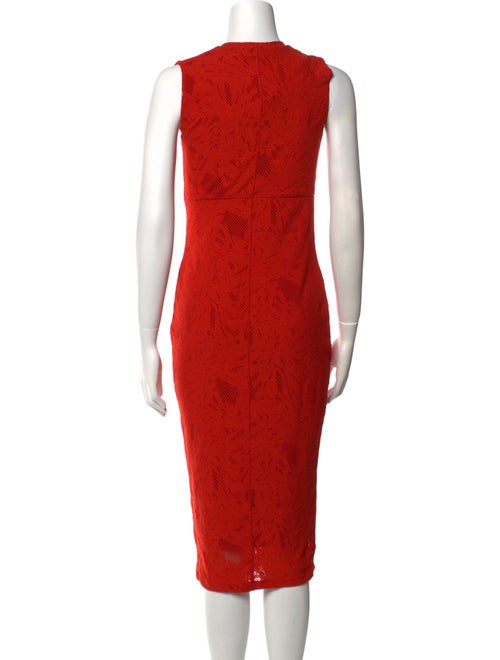 Fuzzi Lace Pattern Midi Length Dress