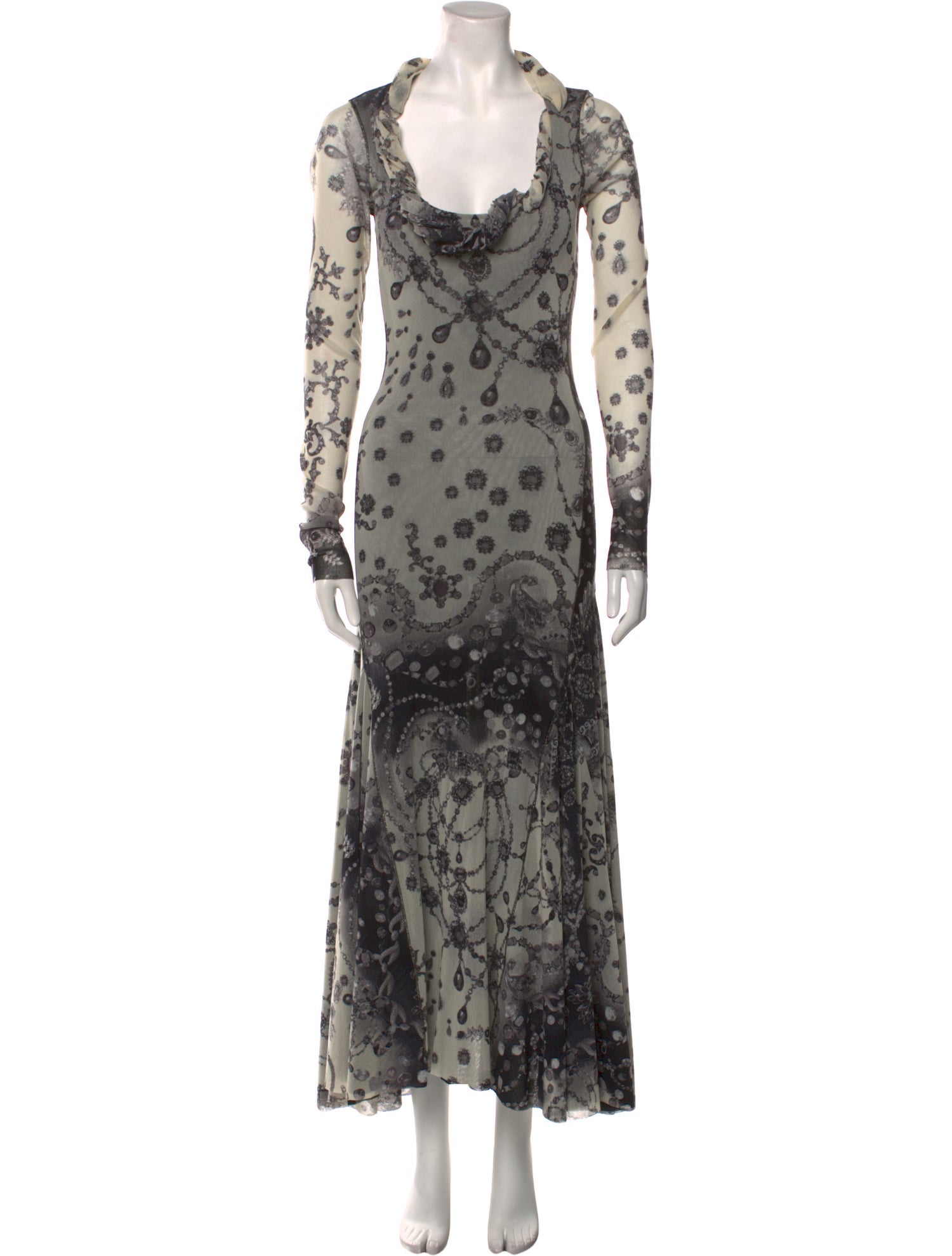 Fuzzi Floral Print Long Dress