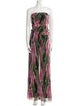 Fuzzi Printed Strapless Jumpsuit