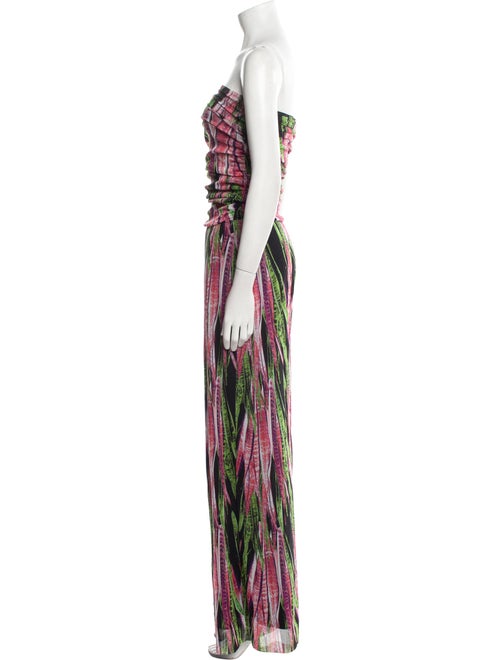 Fuzzi Printed Strapless Jumpsuit