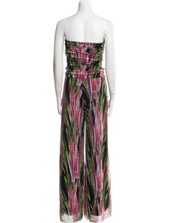 Fuzzi Printed Strapless Jumpsuit