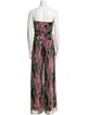 Fuzzi Printed Strapless Jumpsuit