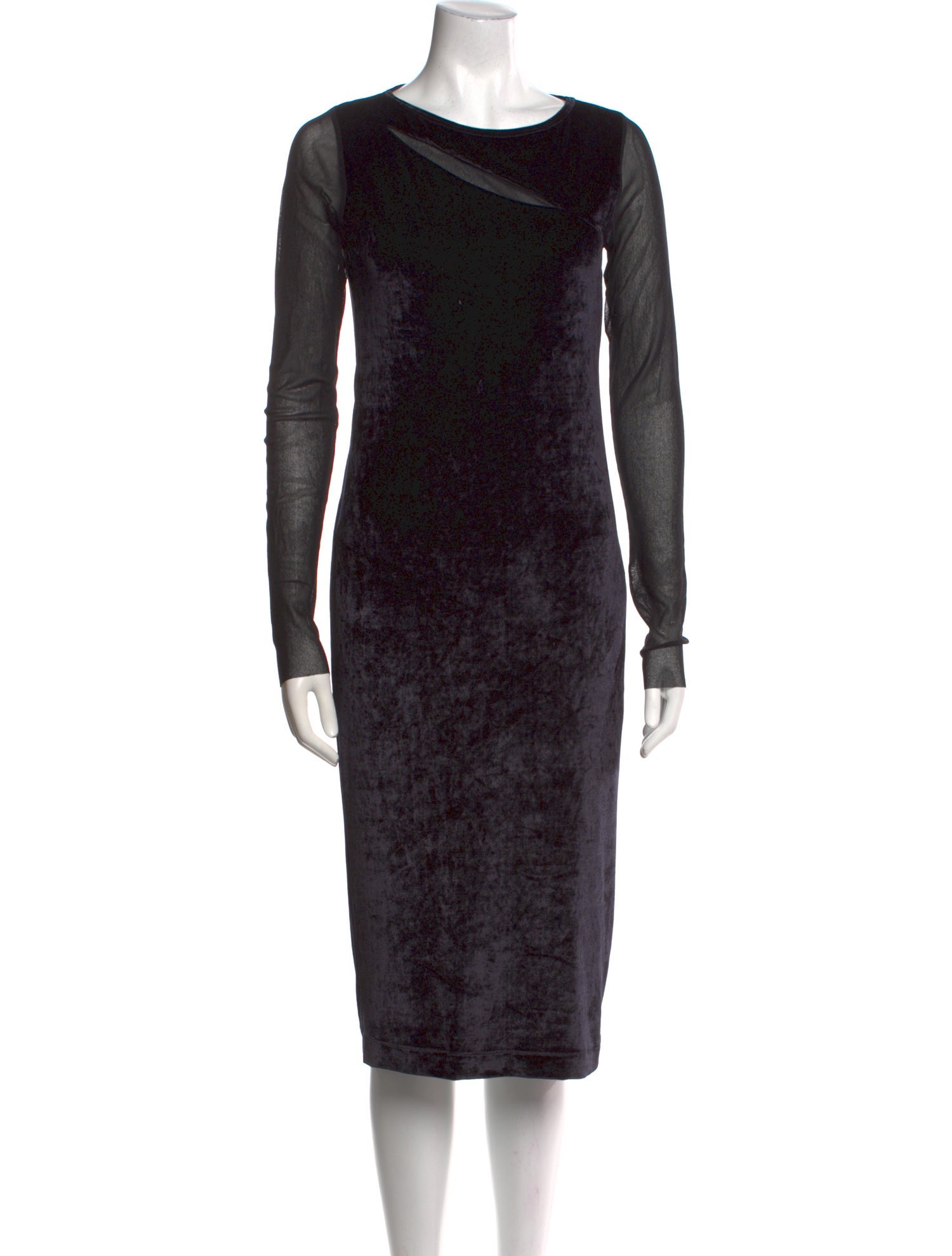 Fuzzi Cowl Neck Midi Length Dress