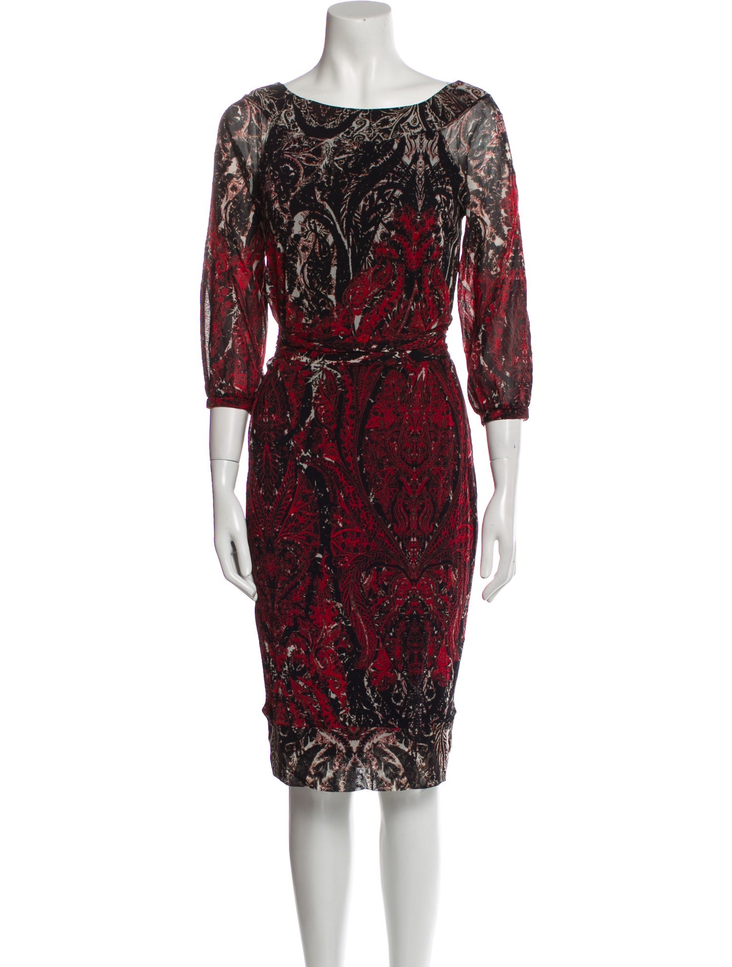 Fuzzi Paisley Print Knee-Length Dress