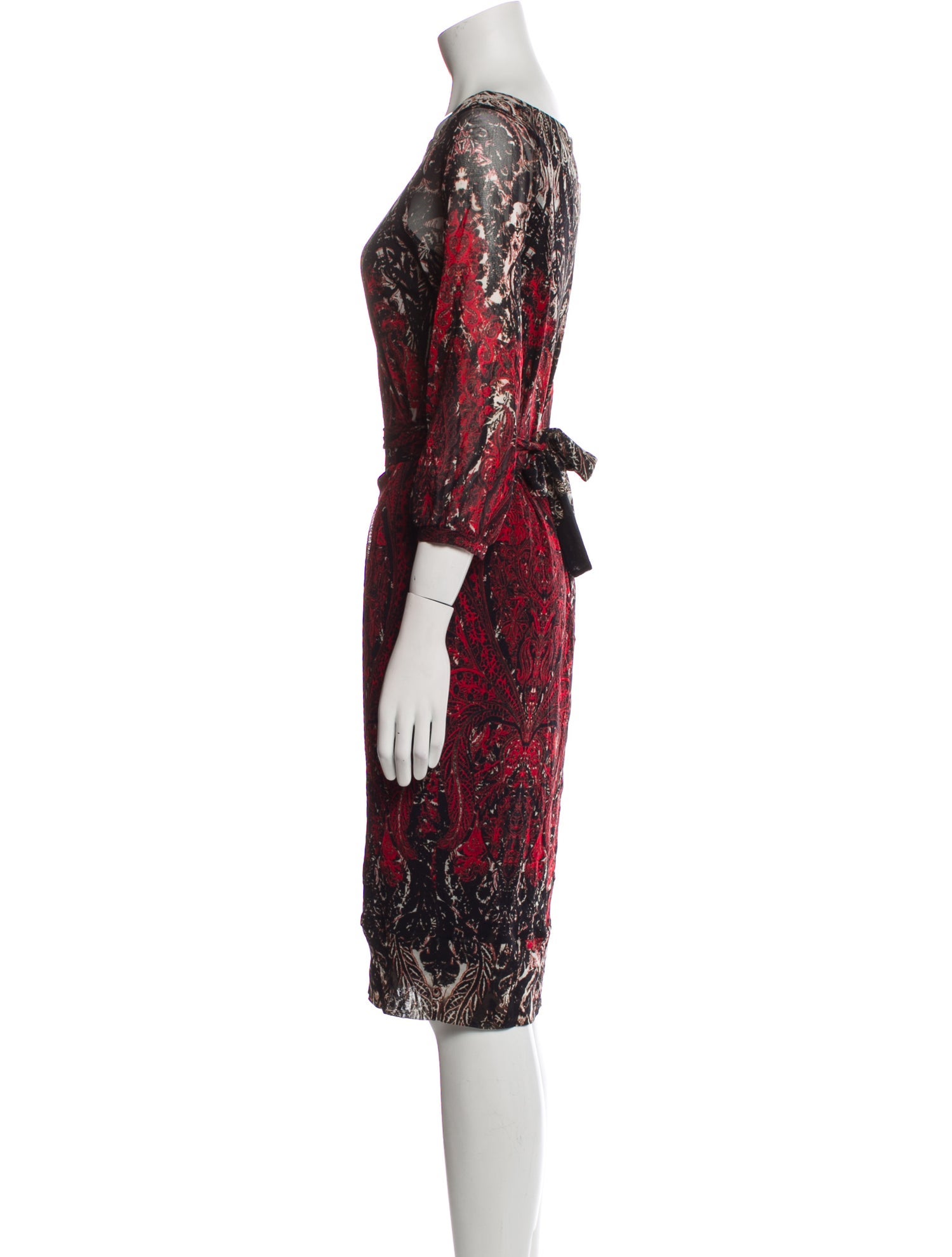 Fuzzi Paisley Print Knee-Length Dress