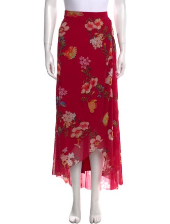 Fuzzi Floral Print Midi Length Skirt