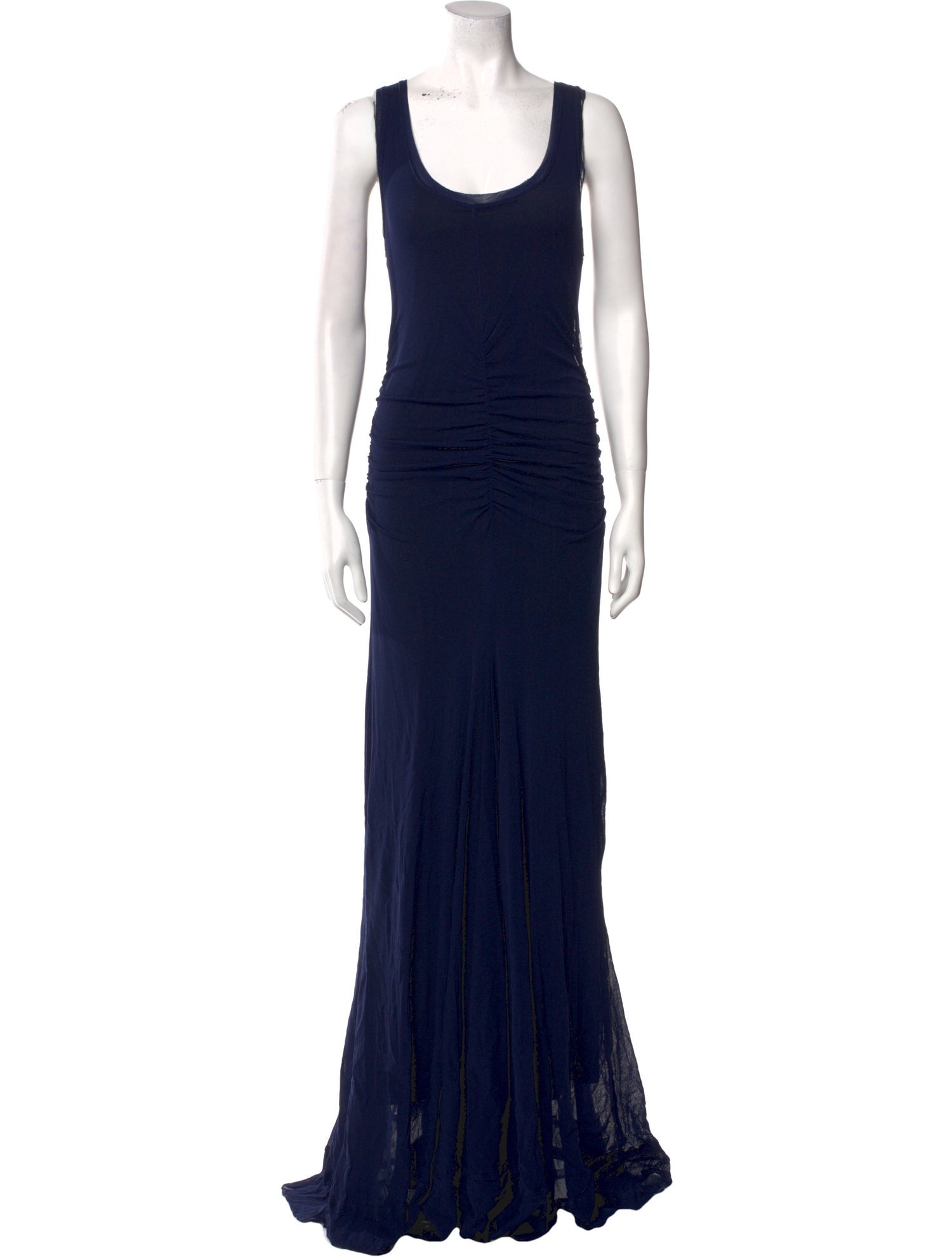 Fuzzi Scoop Neck Long Dress