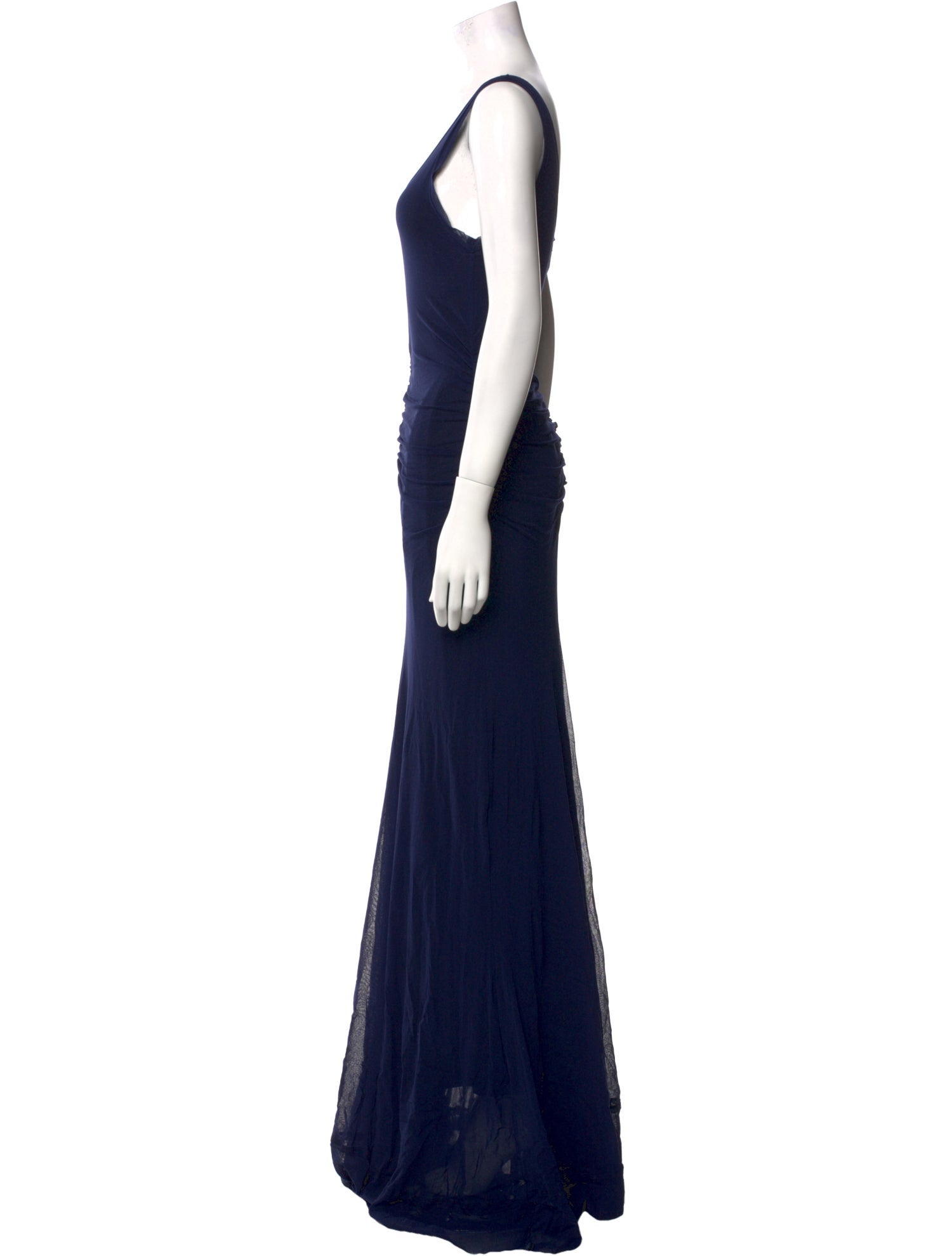 Fuzzi Scoop Neck Long Dress