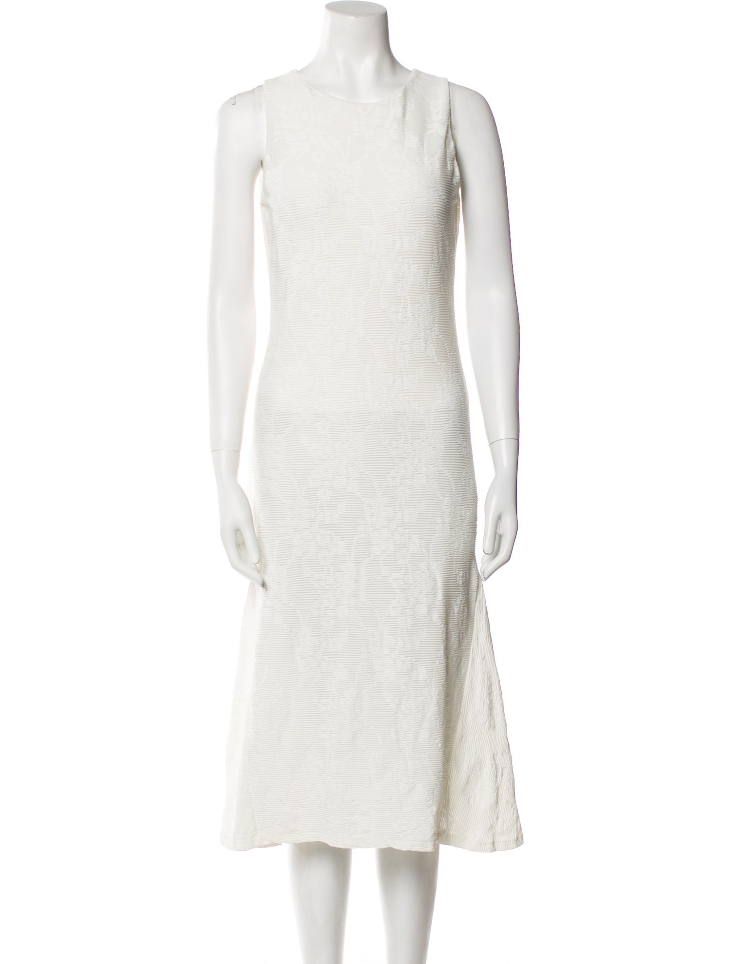 Fuzzi Scoop Neck Midi Length Dress