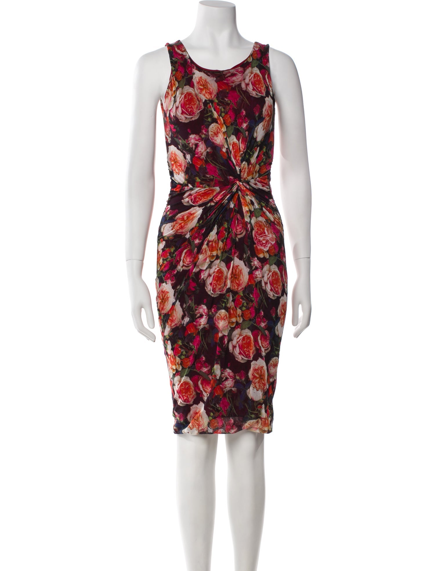 Fuzzi Floral Print Knee-Length Dress