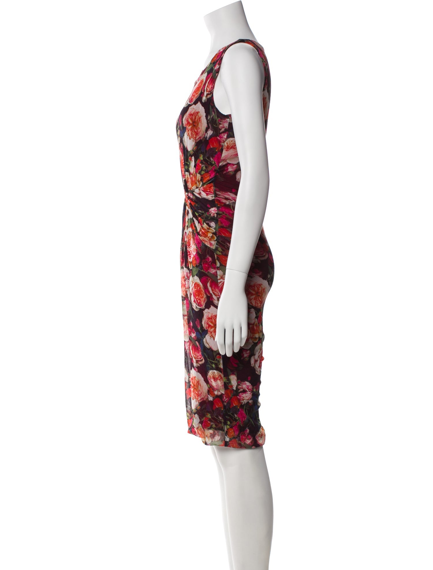 Fuzzi Floral Print Knee-Length Dress