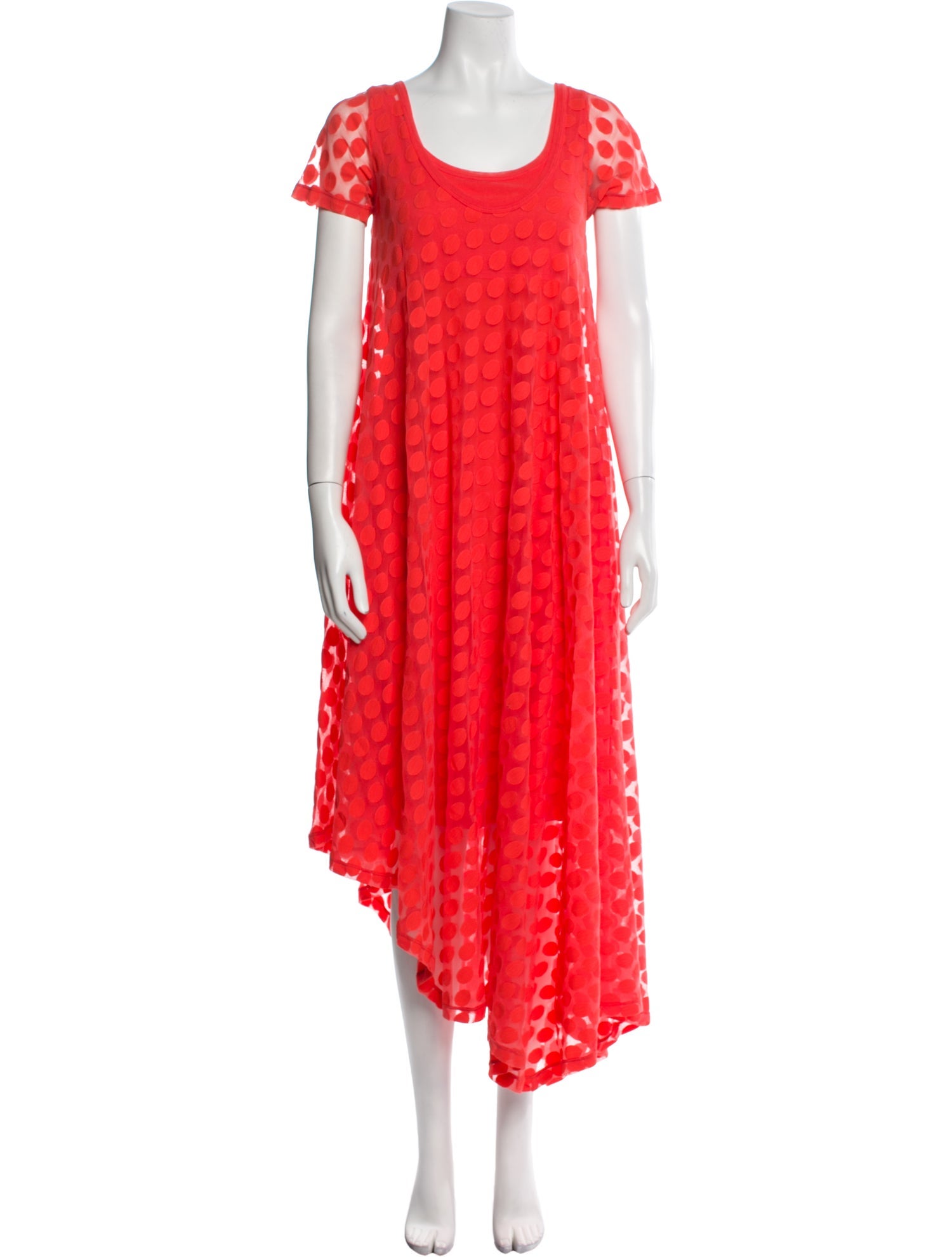 Fuzzi Polka Dot Print Long Dress