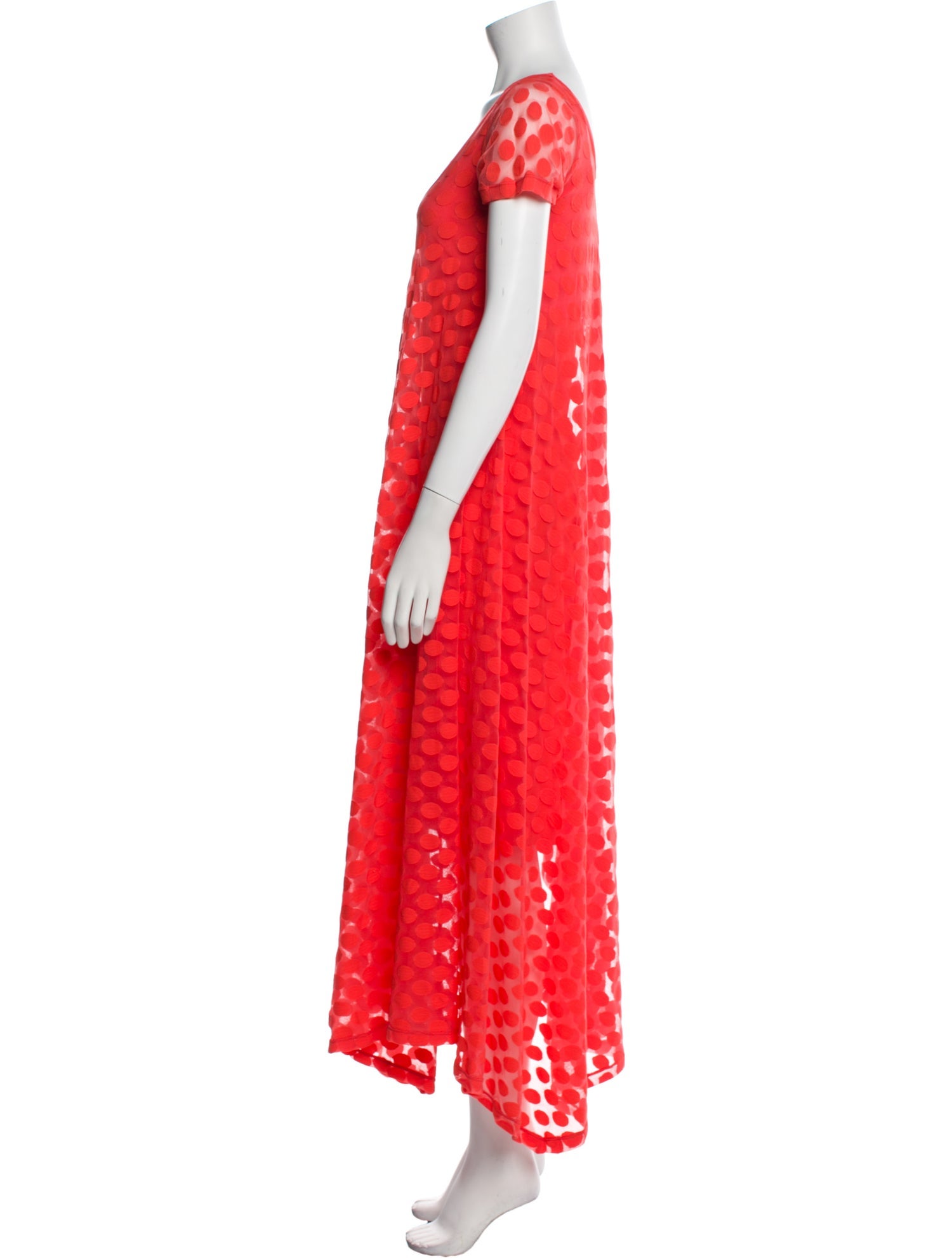 Fuzzi Polka Dot Print Long Dress