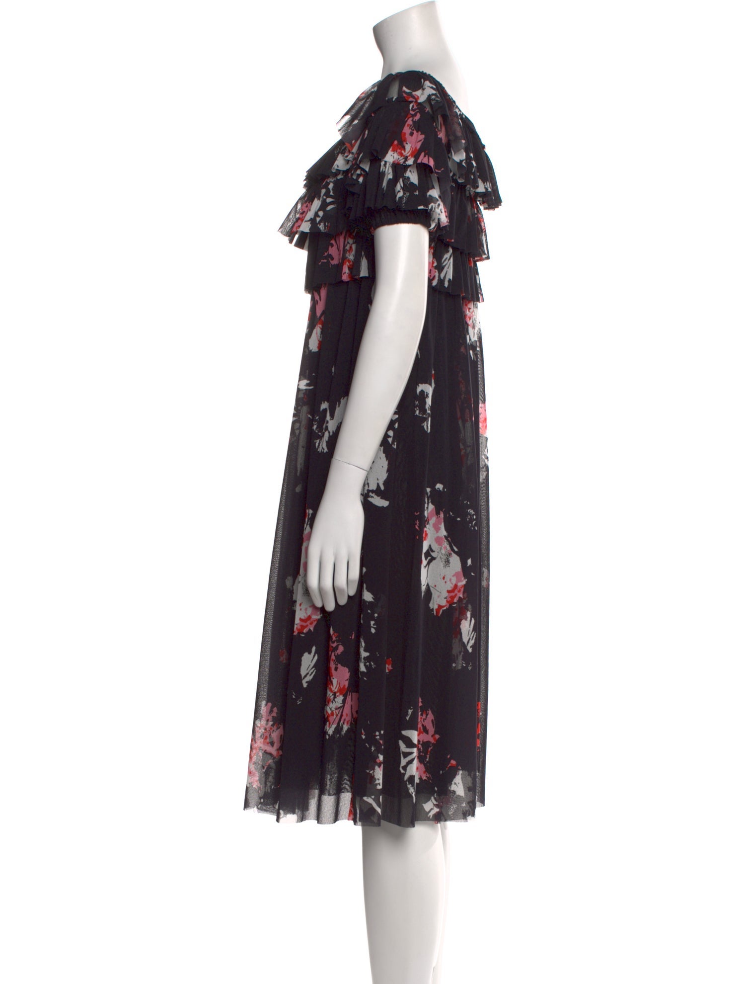 Fuzzi Floral Print Knee-Length Dress