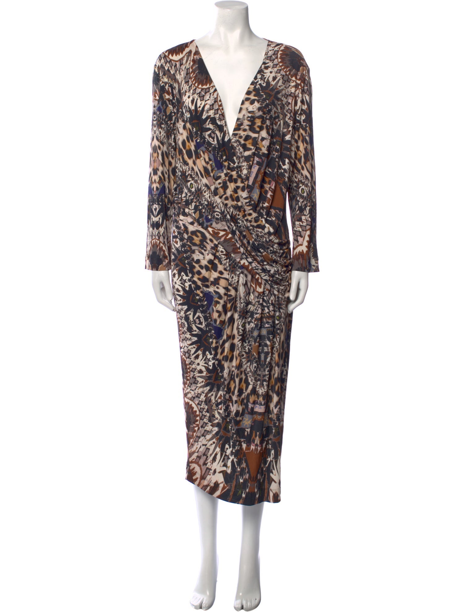 Fuzzi Animal Print Long Dress