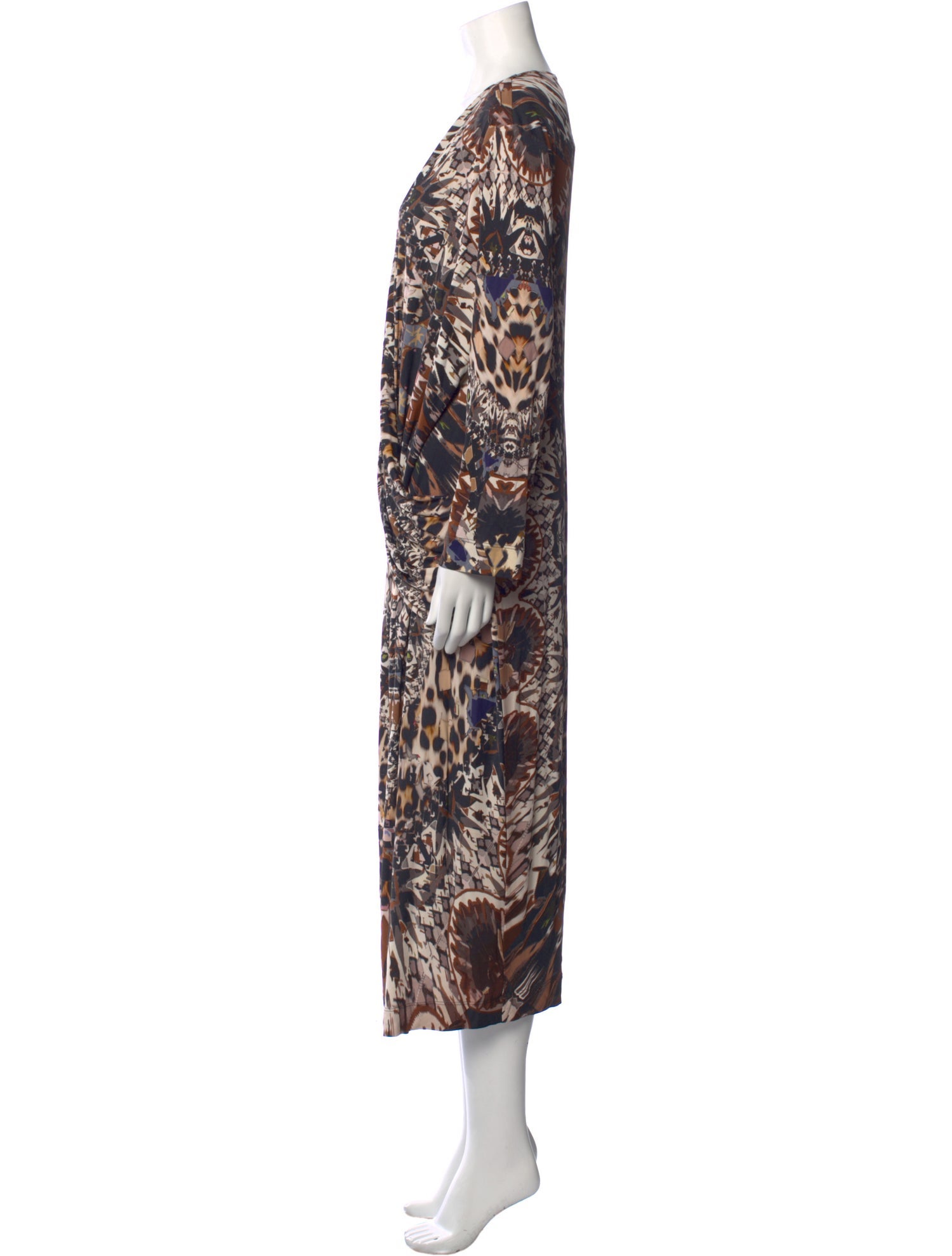 Fuzzi Animal Print Long Dress