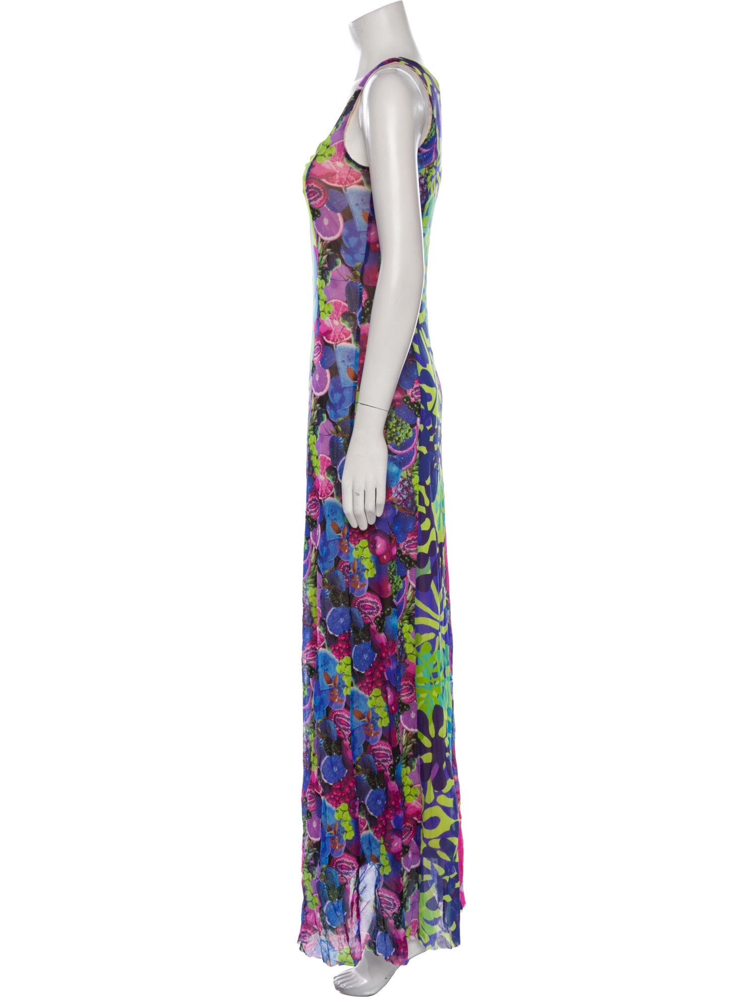 Fuzzi Floral Print Long Dress w/ Tags