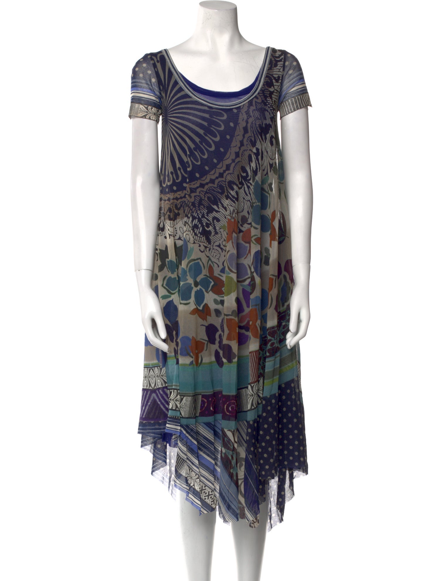 Fuzzi Mesh Midi Length Dress