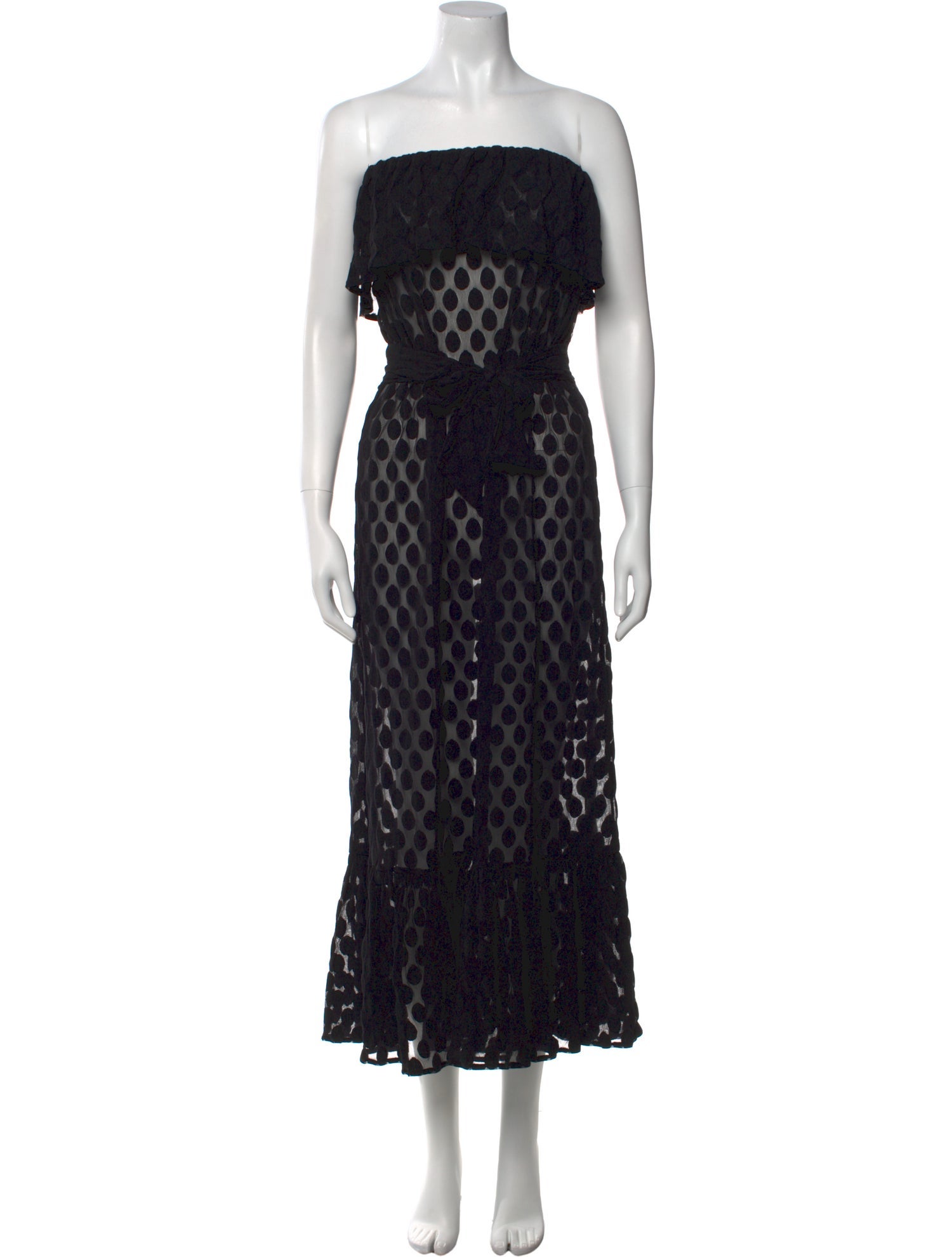 Fuzzi Polka Dot Print Long Dress