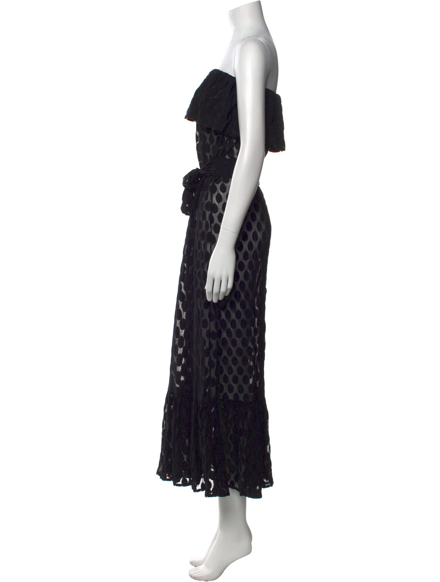 Fuzzi Polka Dot Print Long Dress