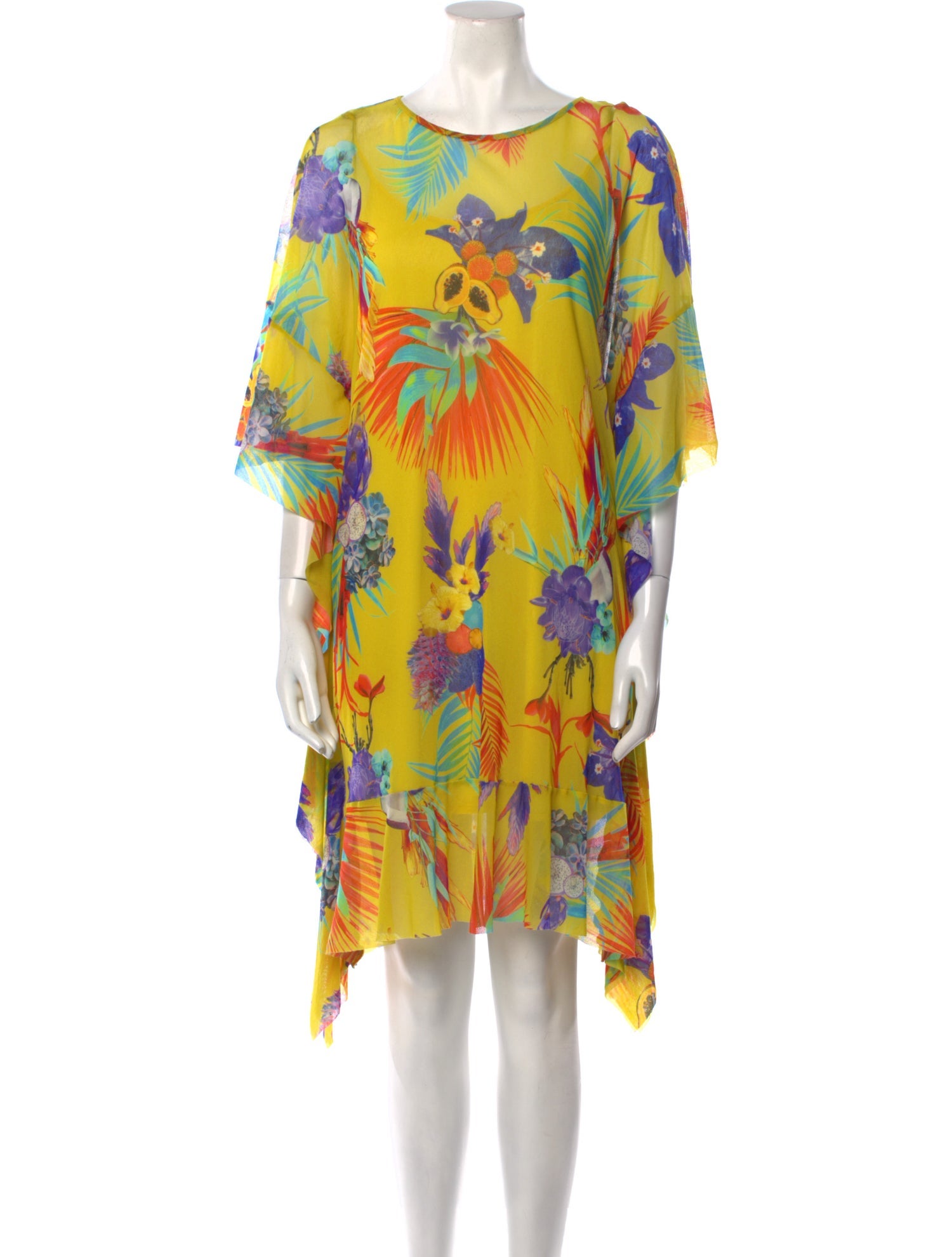 Fuzzi Floral Print Mini Dress