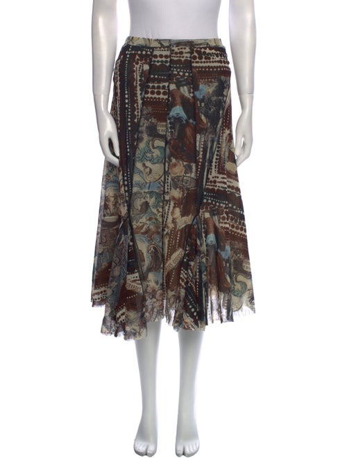 Fuzzi Printed Midi Length Skirt