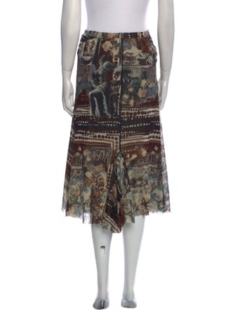 Fuzzi Printed Midi Length Skirt