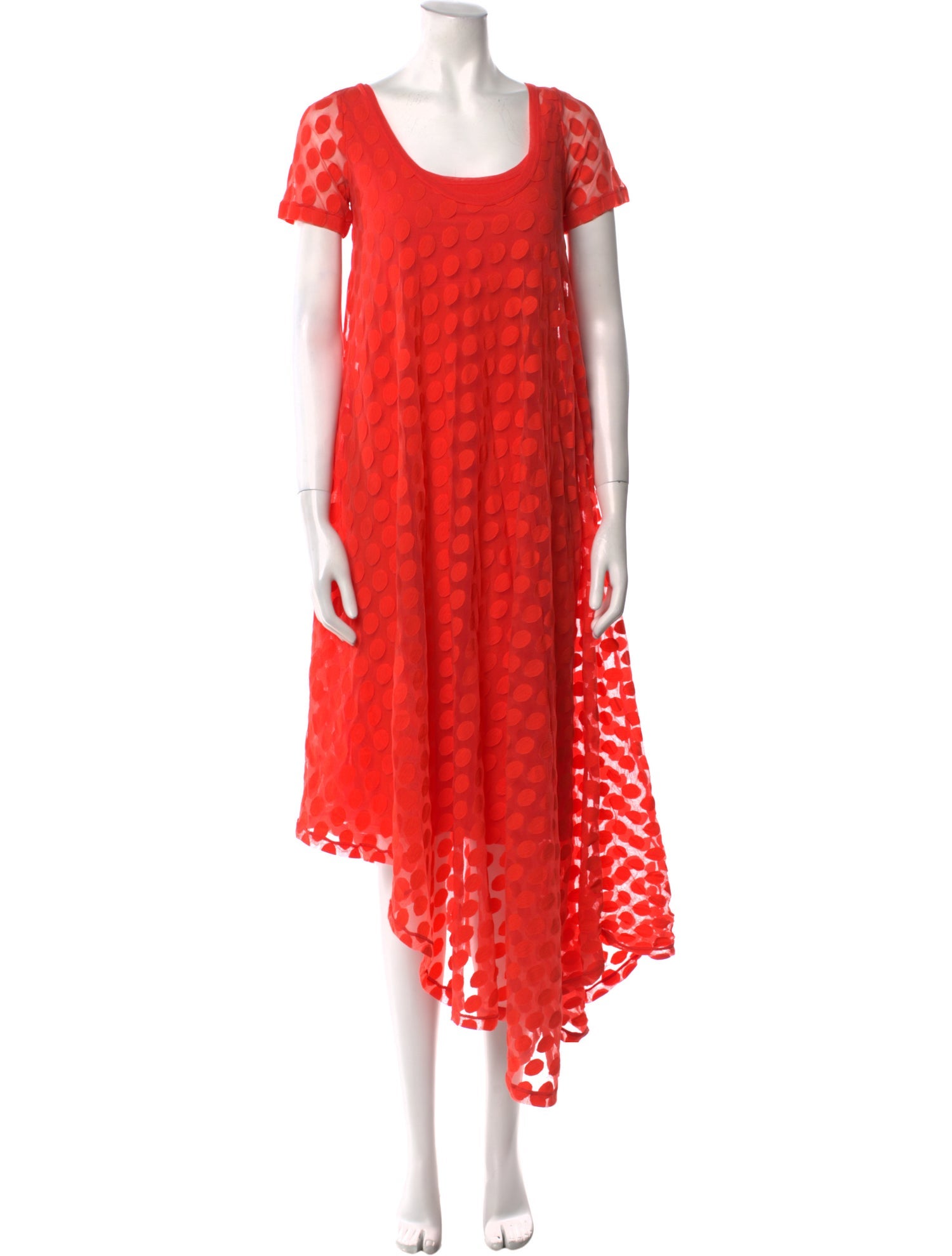 Fuzzi Polka Dot Print Long Dress