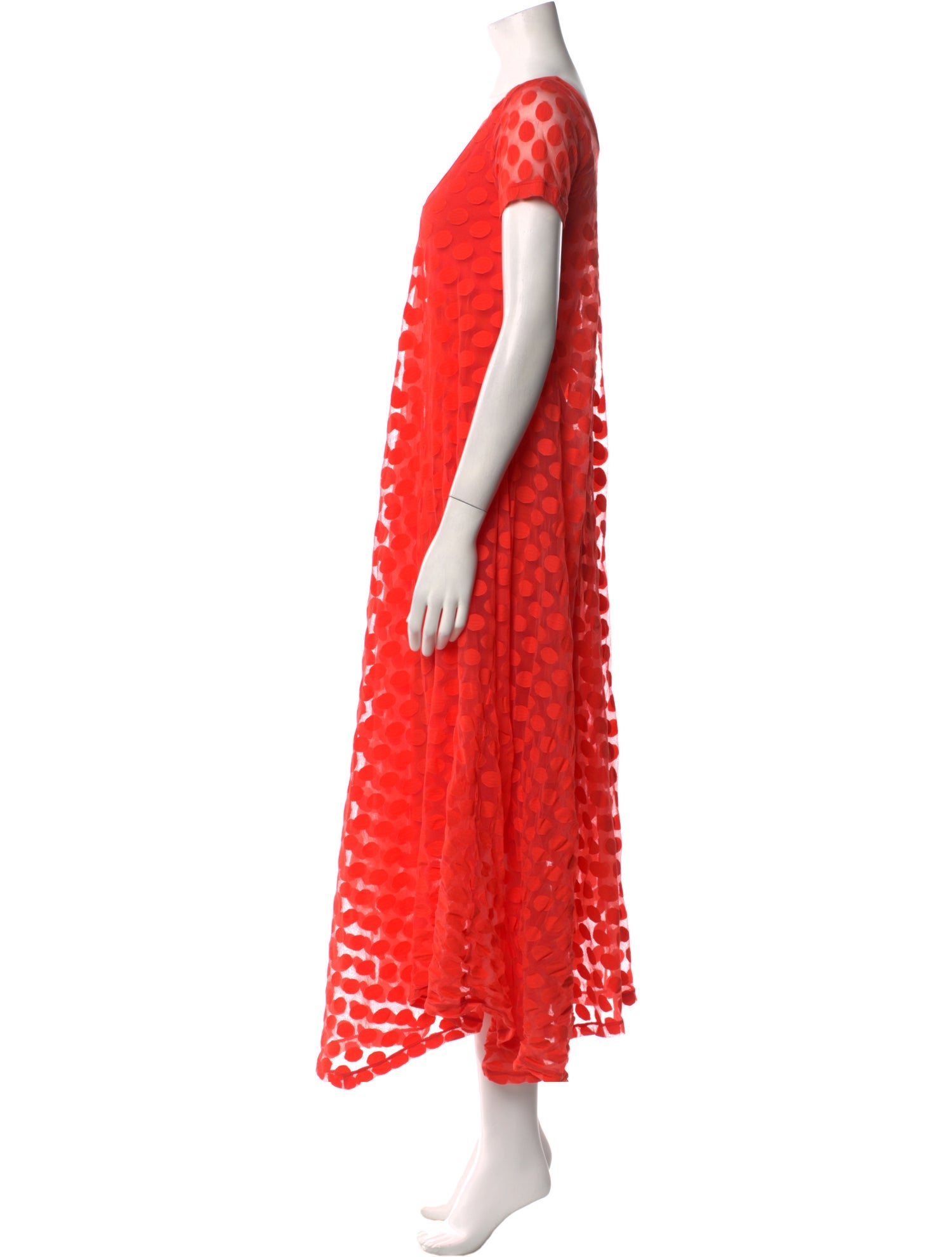 Fuzzi Polka Dot Print Long Dress