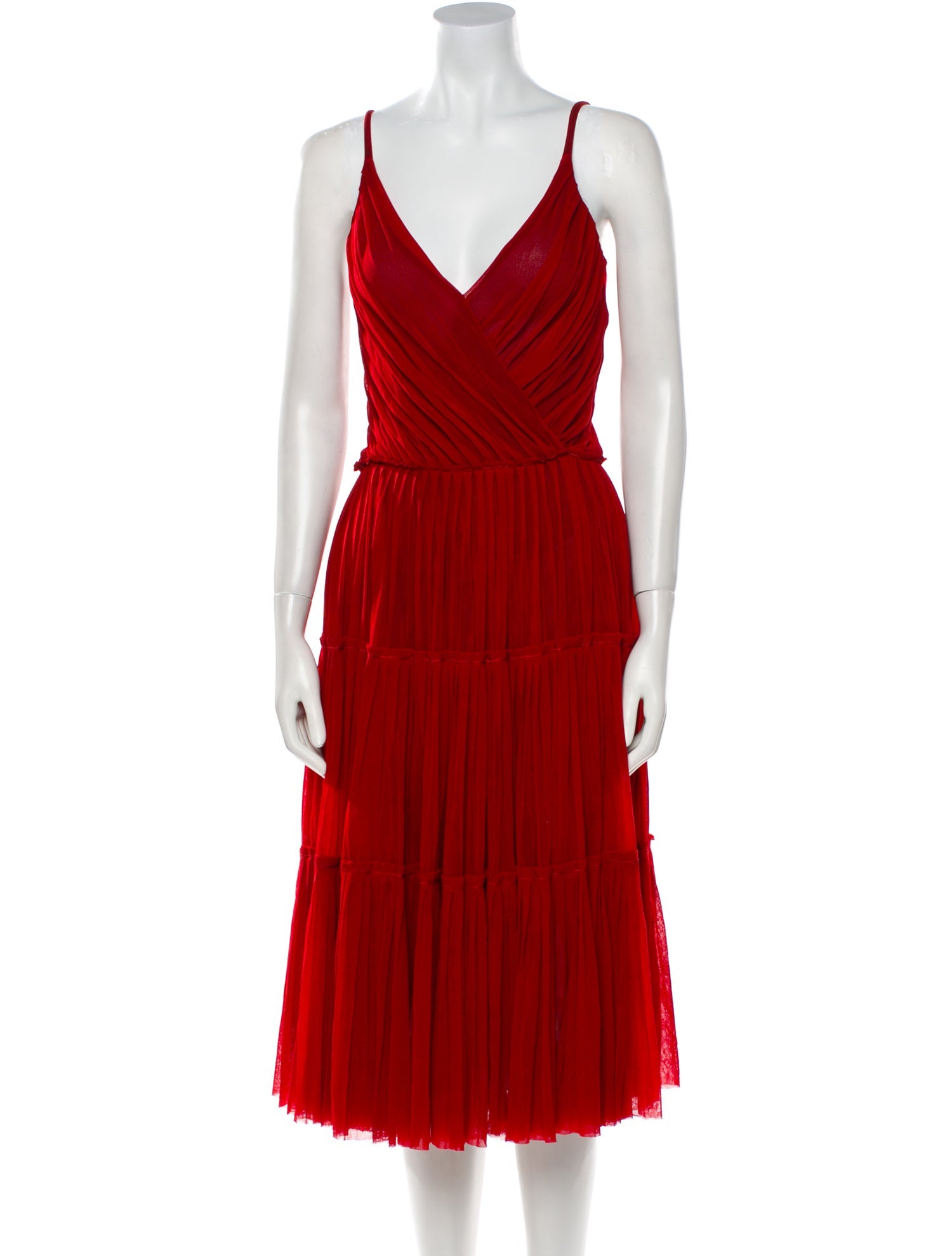 Fuzzi V-Neck Knee-Length Dress