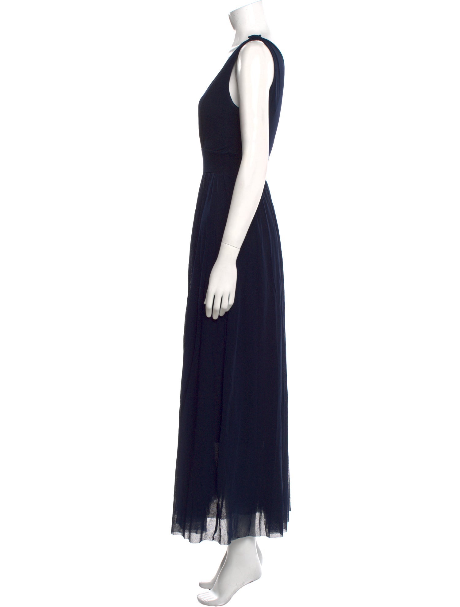 Fuzzi V-Neck Long Dress