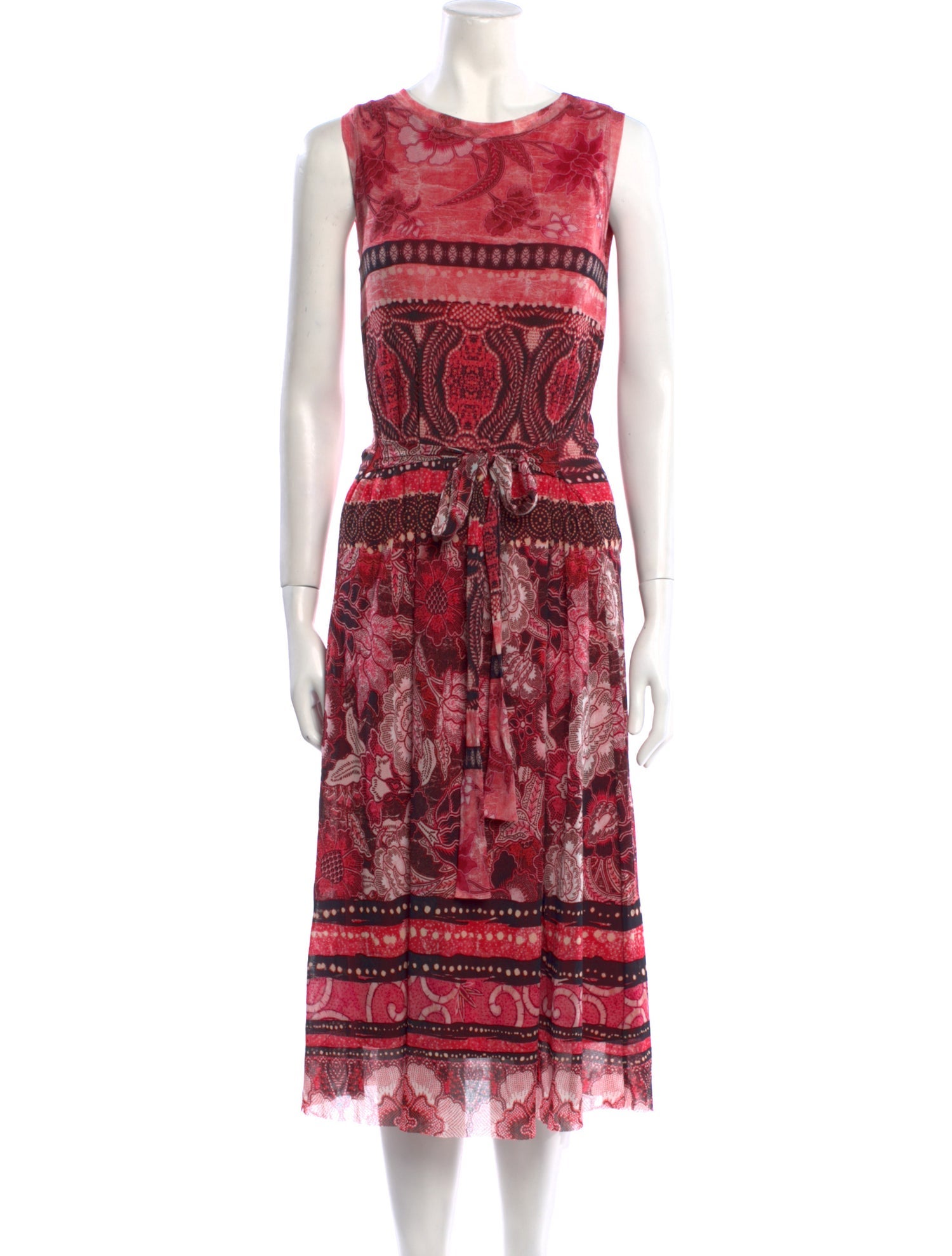 Fuzzi Paisley Print Midi Length Dress