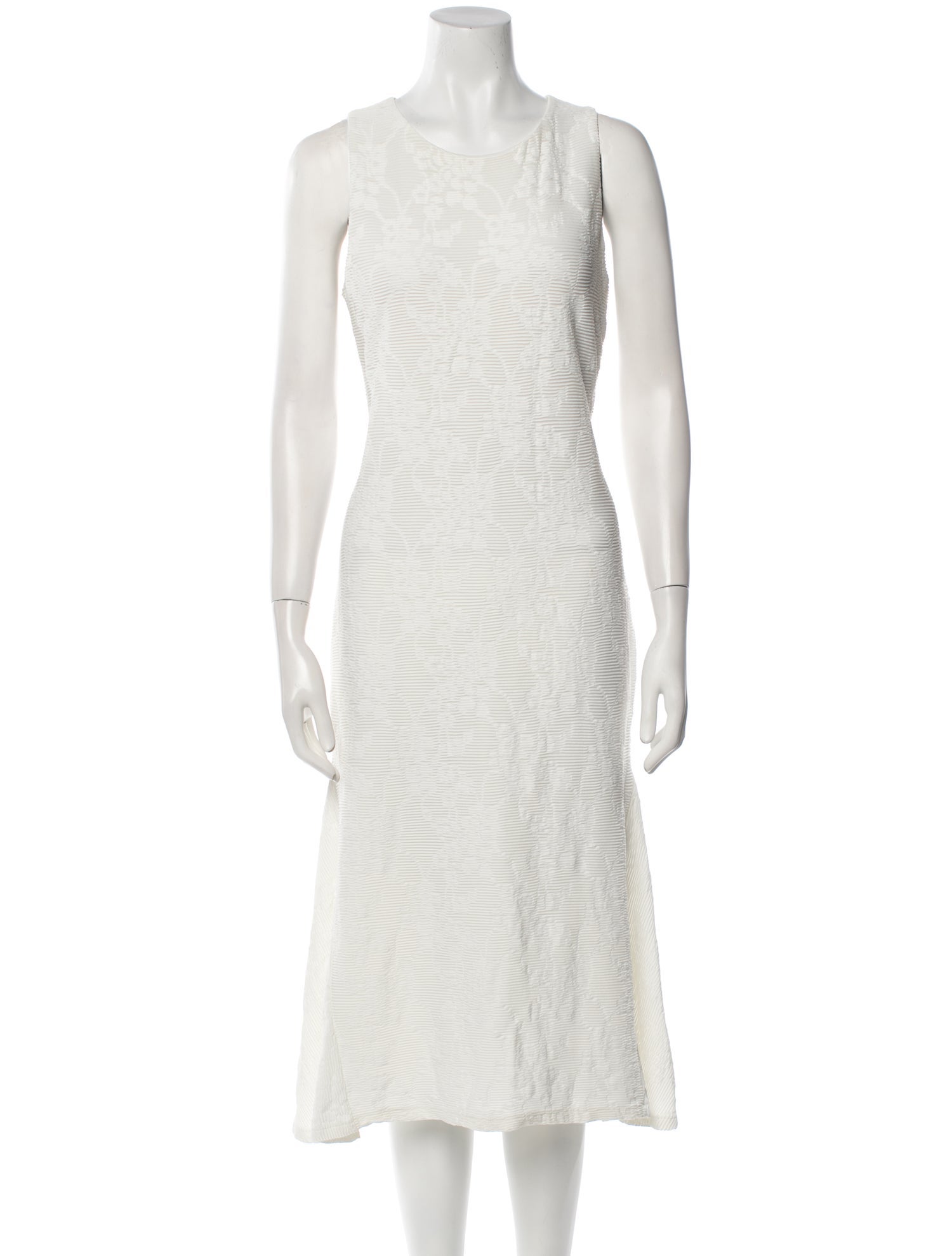 Fuzzi Scoop Neck Midi Length Dress