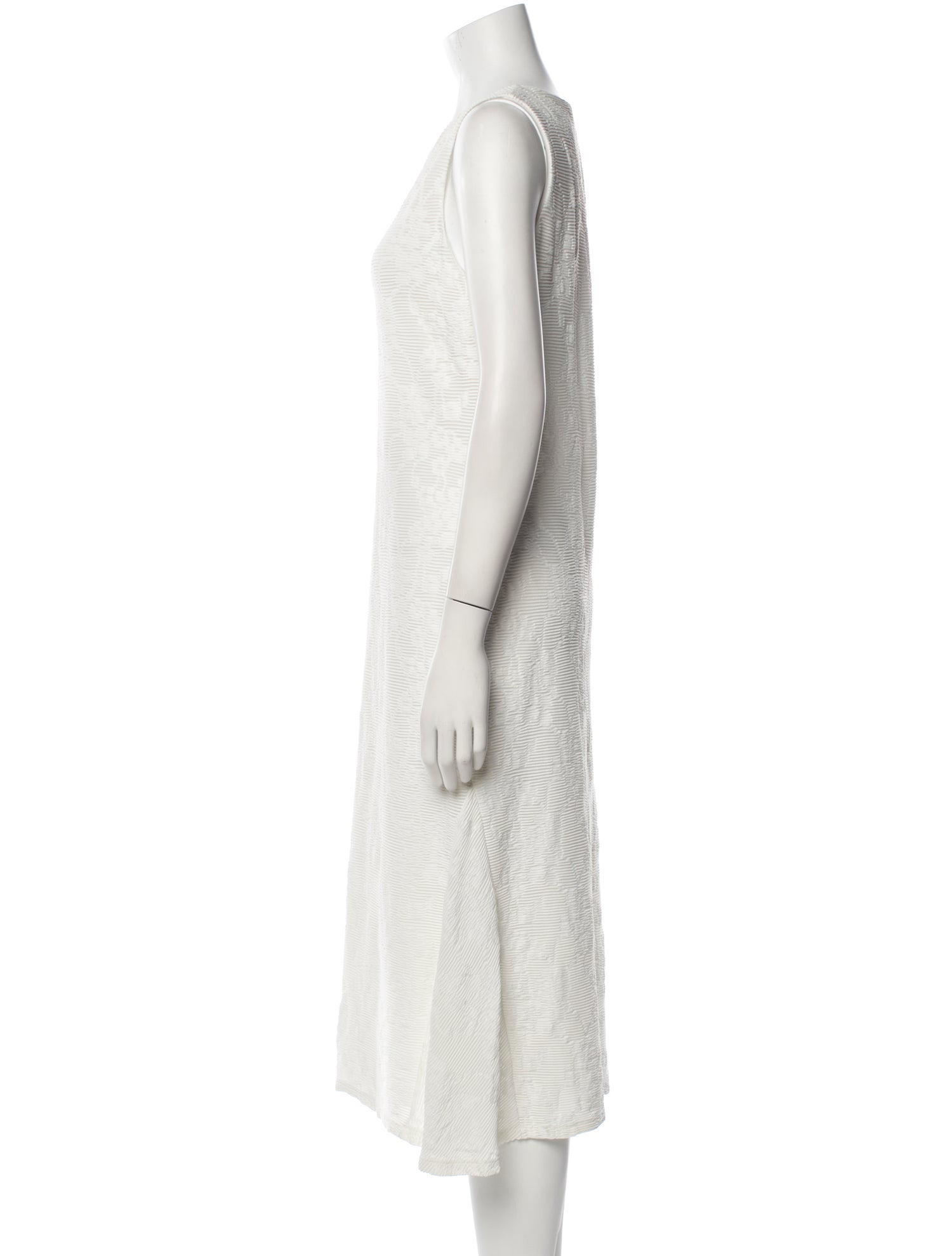 Fuzzi Scoop Neck Midi Length Dress